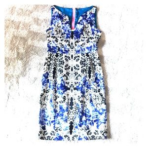 Blue floral sheath